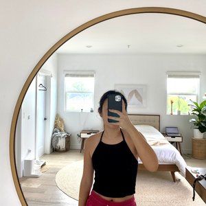 Black Halter Crop Top Size S